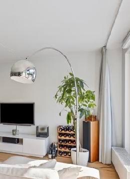 Stijlvolle Booglamp met Marmeren Voet, Huis en Inrichting, Lampen | Vloerlampen, Zo goed als nieuw, 200 cm of meer, Metaal, Ophalen