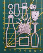 Snijmal champagne fles, glas ,vuurwerk, Ophalen of Verzenden, Zo goed als nieuw, Overige thema's, Pons of Mal