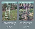 Oude vintage schilderstrap groen roze, Doe-het-zelf en Verbouw, Ladders en Trappen, Ophalen, N, N, Minder dan 2 meter