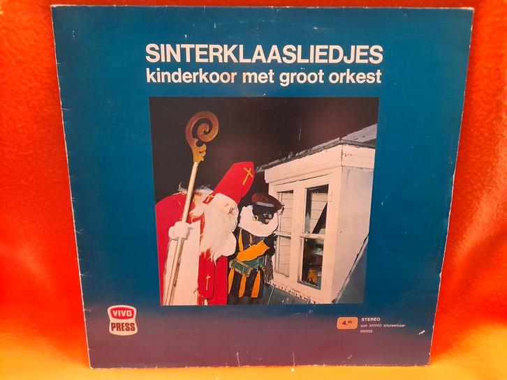 LP. Sinterklaasliedjes, kinderkoor met groot orkest, Diversen, Sinterklaas, Gebruikt, Ophalen of Verzenden