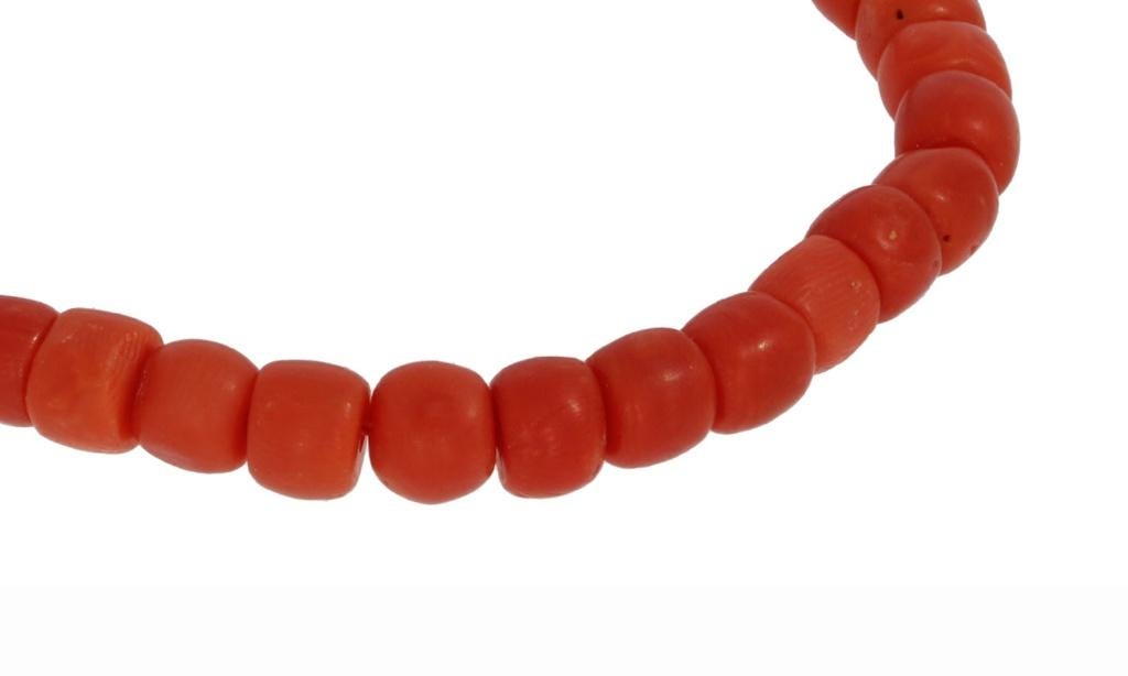 Bloedkoraal antieke armband 14k gouden slot dames vintage, Sieraden, Tassen en Uiterlijk, Antieke sieraden, Ophalen of Verzenden