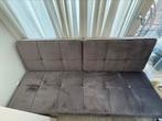 Slaapbank velvet grijs, Huis en Inrichting, Slaapkamer | Slaapbanken, Ophalen, Tweepersoons, 140 cm, Zo goed als nieuw