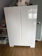 Hoogglans witte kinderkast 120x175, Ophalen, Kunststof, 100 tot 150 cm, Zo goed als nieuw