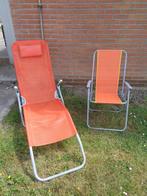 Vintage tuinstoelen/kampeerstoelen, Ophalen, Gebruikt