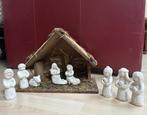 Kerststal met beeldjes, Verzamelen, Beelden en Beeldjes, Ophalen, Zo goed als nieuw, Religie