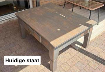 €10!!!!  Oude Grenen Tafel - SWIPE FOTO’S  en beschrijving beschikbaar voor biedingen