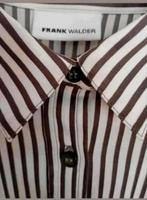 Frank Walder blouse 44 wit met bruin streepje, Bruin, Maat 42/44 (L), Ophalen of Verzenden, Zo goed als nieuw