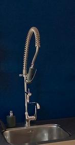 KWC Gastro Keukenmengkraan Chroom met Spoeldouche, Ophalen, Gebruikt