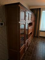 Vintage wandmeubel met spiegel en glazen deuren, Antiek en Kunst, Antiek | Meubels | Kasten, Ophalen