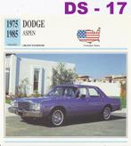 Ds17 autokaart dodge aspen ( 1975 - 1985 ), Ophalen of Verzenden, Zo goed als nieuw, Auto's