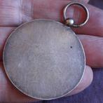 Antieke Verzilverde Jugendstil Medaille Wielersport, Postzegels en Munten, Penningen en Medailles, Verzenden, Overige materialen