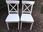 2witte eetkamer stoelen (ikea), Huis en Inrichting, Ophalen, Gebruikt, Twee, Wit
