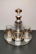 Art-déco karaf met glazen, Antiek en Kunst, Antiek | Glas en Kristal, Ophalen of Verzenden