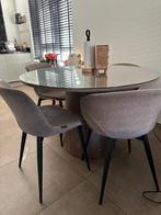 RIVERDALE beige eetstoelen- Set van 4, Ophalen, Minder dan 50 cm, Gebruikt, Rond