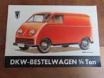 Folder DKW bestelwagen 3/4 Ton F89, DKW Kombi 1951, DKW, Ophalen of Verzenden, Zo goed als nieuw, Overige merken