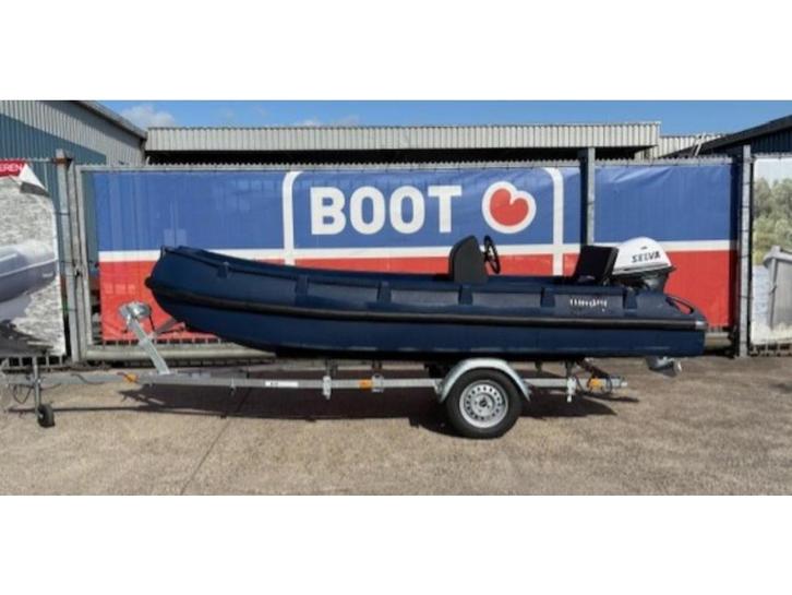 Whaly 435 Selva 25pk bj. 2024, Watersport en Boten, Vis- en Consoleboten, Gebruikt, 10 tot 30 pk, 3 tot 6 meter, Benzine, Overige materialen