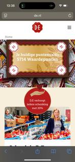 Douwe Egberts 5714 punten, Hobby en Vrije tijd, Ophalen of Verzenden, Koffie of Thee, Zegels, Bonnen of Punten