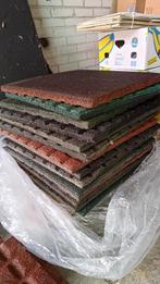 13 Rubber Tegels (50x50) + Restjes, Tuin en Terras, Tegels en Klinkers, Ophalen, Gebruikt, Overige typen, Rubber
