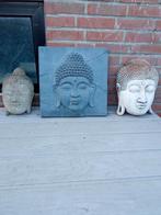Boeddha hoofden beton 38 en 32 cm, Ophalen