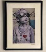 BANKSY : lithografie met certificaat, Ophalen of Verzenden