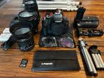 Canon EOS 600D + 3 lenzen + grip, tassen & accessoires, Audio, Tv en Foto, Fotocamera's Digitaal, 18 Megapixel, Spiegelreflex