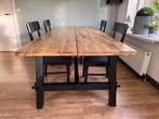 Eettafel met stoelen moet weg wegens verhuizing, Huis en Inrichting, Tafels | Eettafels, Ophalen, 100 tot 150 cm, Eikenhout, 200 cm of meer