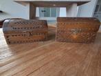 mooi houten kistje houtsnijwerk 2x, Huis en Inrichting, Woonaccessoires | Kisten, Minder dan 50 cm, Gebruikt, Minder dan 50 cm