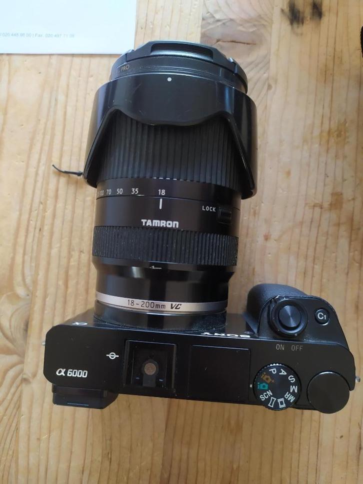 Camera Sony Alpha 6000 met Tamron 18-200mm zoomlens, Audio, Tv en Foto, Fotocamera's Digitaal, Zo goed als nieuw, Spiegelreflex