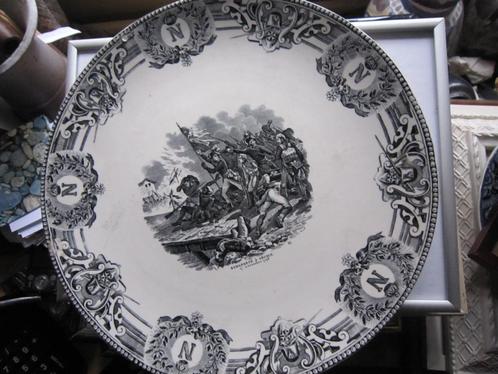 Mooi grijstinten Napoleon Bord, Veldslag Arcole 1796, Antiek en Kunst, Antiek | Wandborden en Tegels, Ophalen of Verzenden