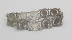 Zilveren armband Stil Verzet dubbeltjes Wilhelmina, Sieraden, Tassen en Uiterlijk, Armbanden, Ophalen of Verzenden, Zilver, Zilver