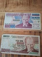 2x Turkse Lira Biljetten - Verzamelobject, Ophalen of Verzenden, Overige landen, Los biljet