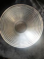 Glazen Schaal met Ribbelstructuur - 19cm x 9cm Vintage Look, Ophalen of Verzenden, Rond, Glas