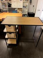 Hoog bureau hout met zwart en kruk, Huis en Inrichting, Bureaus, Ophalen, Zo goed als nieuw, Stabureau