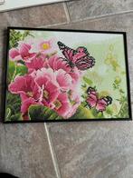 Diamond painting schilderij vlinders en bloemen, Hobby en Vrije tijd, Schilderen, Ophalen of Verzenden, Zo goed als nieuw, Overige typen