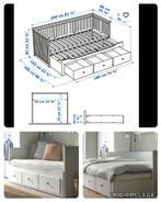 Bedbank Hemnes Ikea., Ophalen, Gebruikt, Wit, Tweepersoons