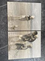 Origineel Schilderij - Kinderen aan Zee, Antiek en Kunst, Ophalen of Verzenden
