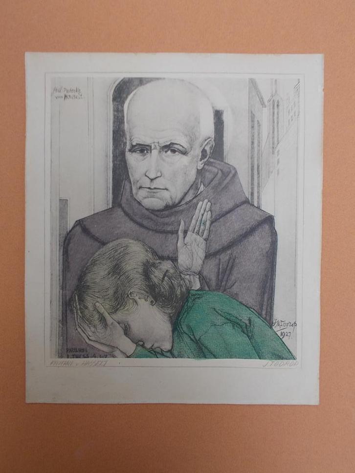 Jan Toorop Heil: Paterke van Hasselt 1927 ophalen, Antiek en Kunst, Kunst | Litho's en Zeefdrukken, Ophalen