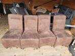 Set van 4 bruine eetkamerstoelen, Ophalen