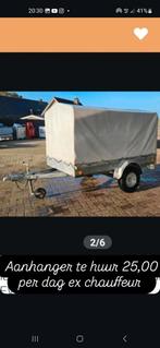 Dichte Aanhanger te huur per dag 20 euro excl auto+trekhaak, Ophalen