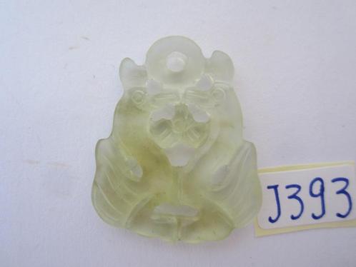 Chinese hanger gemaakt van echt jade J393, Sieraden, Tassen en Uiterlijk, Kettinghangers, Zo goed als nieuw, Steen of Mineraal