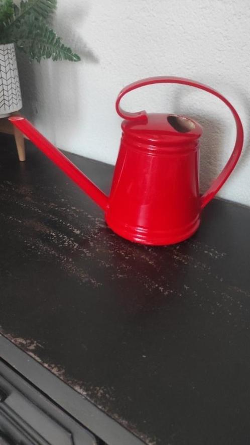 Vintage gieter rood Emsa, Tuin en Terras, Gieters, Gebruikt, Kunststof, Ophalen of Verzenden