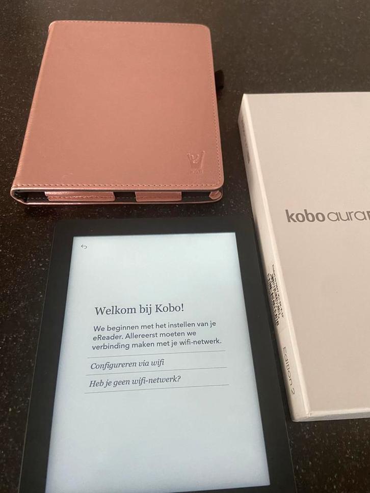 Defecte Kobo Aura H2O Edition 2 + Sleepcover, Computers en Software, E-readers, Niet werkend, 6 inch of minder, 8 GB, Touchscreen