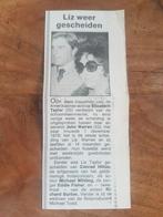 Elizabeth Taylor weer gescheiden (krant 1982), Nederland, Knipsel(s), Ophalen of Verzenden, 1980 tot heden