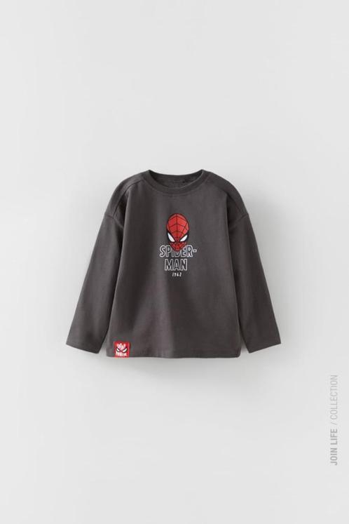 Kinder Zara t-shirt shirt top Spiderman Marvel grijs 104, Kinderen en Baby's, Kinderkleding | Maat 104, Gebruikt, Jongen, Jurk of Rok