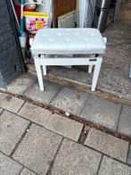 Witte Pianokruk / Keyboard Kruk - In hoogte verstelbaar, Instrumentstandaard, C, Keyboard of Synthesizer, Ophalen of Verzenden