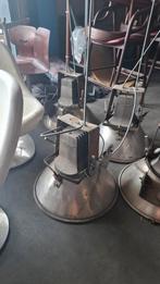 4 vintage industriële HANGLAMPEN met stang mooi retro loods, Huis en Inrichting, Lampen | Hanglampen, Ophalen of Verzenden, Metaal