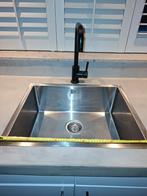 Grohe Spoelbak 55x45 met zwarte kraan - Goed Onderhouden, Huis en Inrichting, Keuken | Keukenelementen, Ophalen