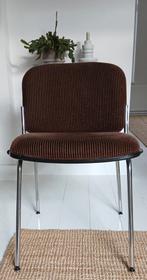 Vintage Buisframe Design Stoel, (Coffee Brown Rib), Huis en Inrichting, Stoelen, Ophalen, Bruin, Metaal, Gispen