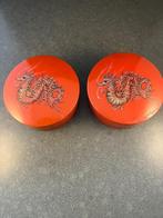 Handgemaakte Otagiri lakdoosjes uit Japan - drakendoosjes, Antiek en Kunst, Ophalen of Verzenden