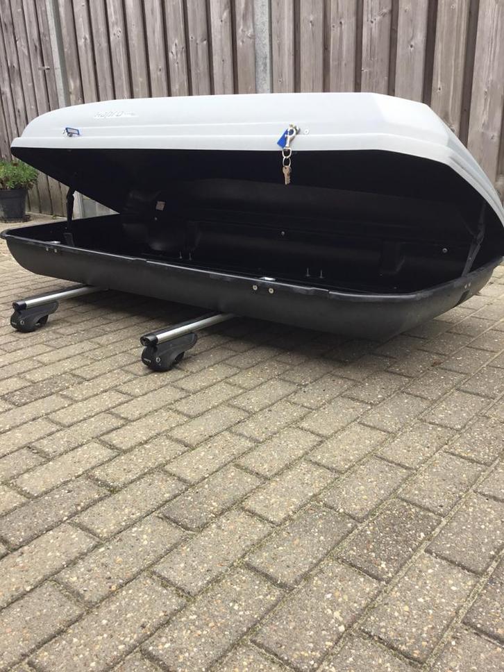 Hapro Roady 450 dakkoffer + dakdragers, Auto diversen, Dakkoffers, Gebruikt, Ophalen